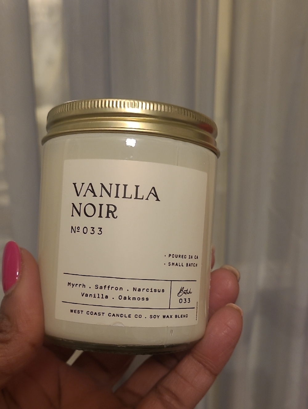 Vanilla Noir No.033 Soy Candle - 6.5oz